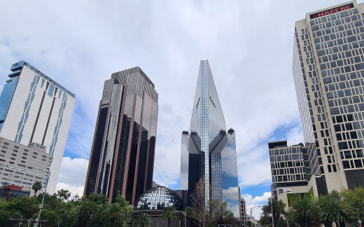 Horizonte de CDMX, Mexico - Edificios de Oficinas Emblemáticos Propiedad de los Fibras